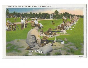 Rifle Practice at One of the U S Army Camps