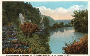 Vintage Postcard c1920 French Broad River Land Of The Sky State Line Tennessee