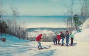 Skiers At Georgian Peaks Ontario Canada