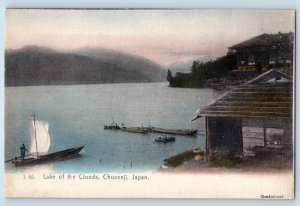 Chuzenji Japan Postcard Lake of the Clouds Sailing Boat c1905 Unposted