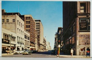 MN Retro 1950s Nicollet Avenue Shopping District Minneapolis Postcard P4