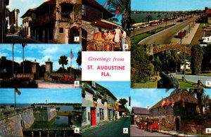 Florida St Augustine Greetings With 8 Views