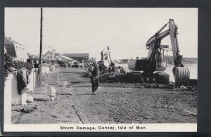 Isle of Man Postcard - Storm Damage, Gansey    RS18651