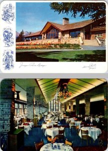 2~4X6 Postcards Alberta, Canada JASPER PARK LODGE Hotel & Dining Room/Restaurant