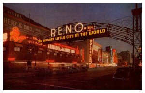Postcard SHOPS SCENE Reno Nevada NV AR3976