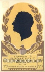 Franklyn D. Roosevelt President of United States Silhouette Unused 