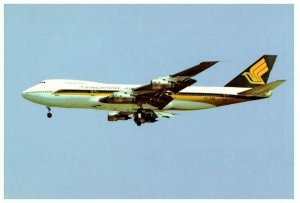 Singapore Airlines Boeing 747 series 2128  Airplane Postcard