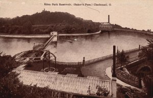 Vintage Postcard Eden Park Reservoir Baker's Pass City Park Cincinnati Ohio OH