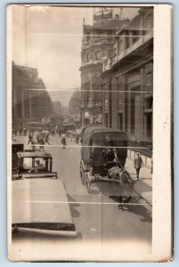 Liverpool England Postcard RPPC Photo Street Scene In Liverpool c1910's Antique