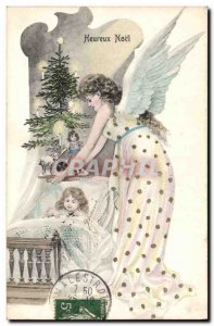 Old Postcard Fun Children Christmas Angel Doll