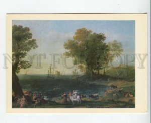 458328 USSR 1982 year Claude Lorrain France Rape of Europe old postcard