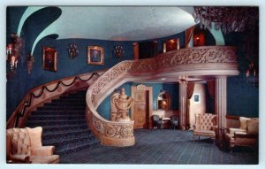 CHICAGO, IL ~ Lobby Staircase KUNGSHOLM SCANDINAVIAN RESTAURANT ca1960s Postcard