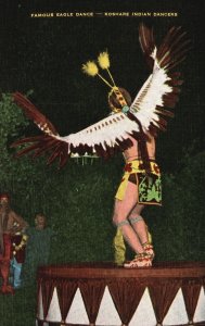 Vintage Postcard 1930's Famous Eagle Dance Koshare Indian Dancers Lajunta Colo.