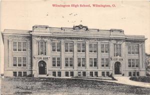 E46/ Wilmington Clinton County Ohio Postcard c1914 High School Building