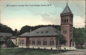 Fonda New York NY New Montgomery County Court House c1910 Postcard