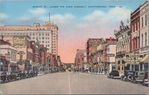 Postcard Market St Along the Dixie Highway Chattanooga TN