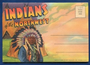 Indians Of The Northwest Souvenir Postcard Folder