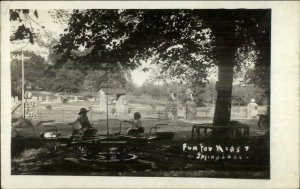 Spring Lake MN Kids Playground 1916 Jordan MN Cancel Real Photo Postcard xst