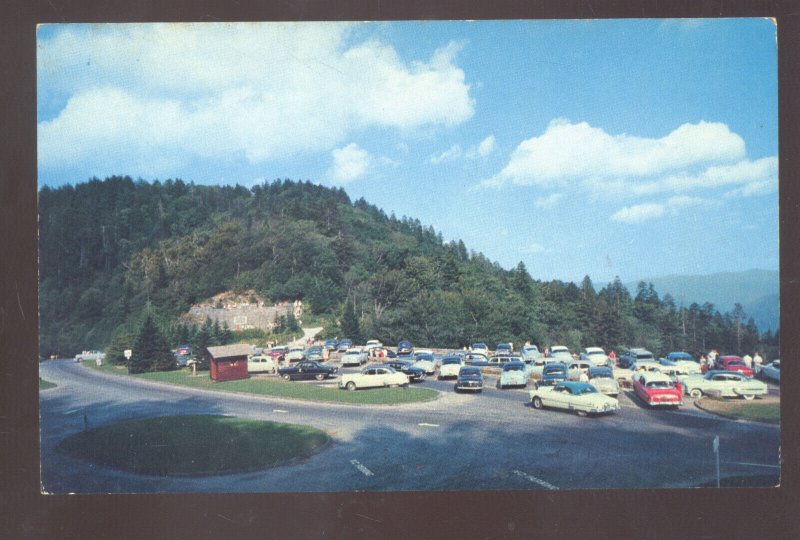 NEWFOUND GAP TENNESSEE GREAT SMOKY MOUNTAINS NATIONAL PARK OLD CARS POSTCARD