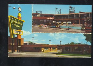 AMARILLO TEXAS ROUTE 66 HOLDAY INN MOTEL SWIMMING POOL ADVERTISING POSTCARD