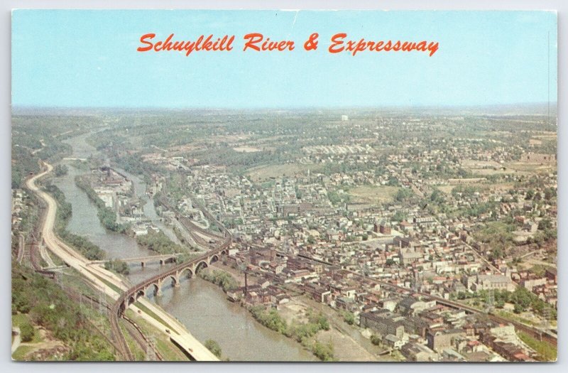 Schuylkill River & Expressway Manayunk Philadelphia Pennsylvania PA Postcard