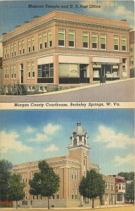 Berkeley Springs West Virginia Morgan County Court House Postcard 24-7671