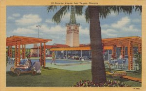 El Rancho Vegas Hotel Las Vegas Nevada 1950s postcard