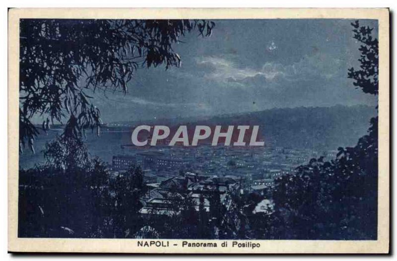 Italy Napoli Old Postcard Panorama di Posilipo
