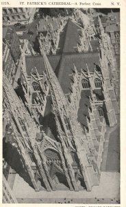 Vintage Postcard St. Patrick's Cathedral A Perfect Cross New York City New York