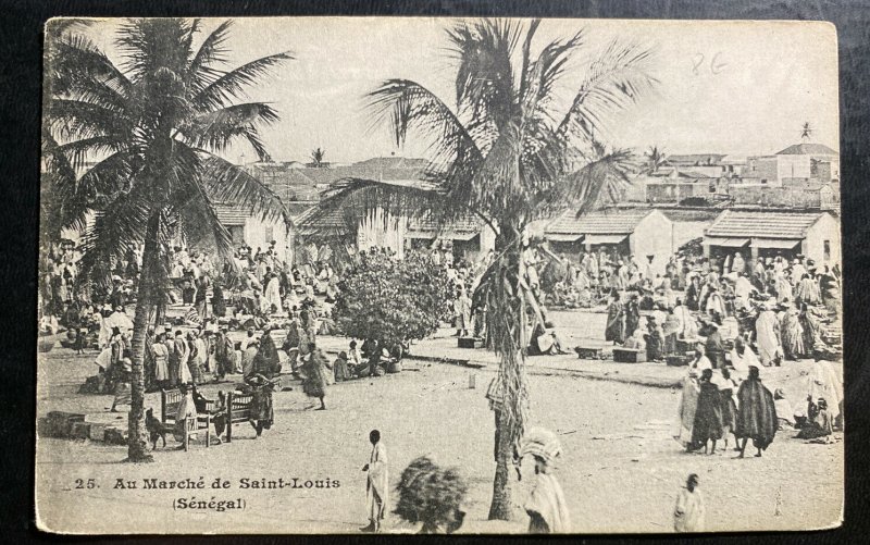 Mint Senegal Real Picture Postcard RPPC St Louis Market View 