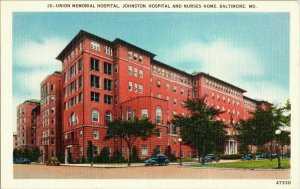 Union Memorial Hospital Johnston Nurses Home Baltimorer MD Harry Cann Postcard 