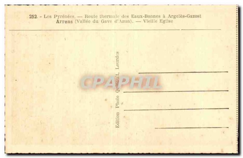 Arrens Old Postcard Old church