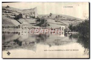 Postcard Old Lake Chambon and the Dent du Marais