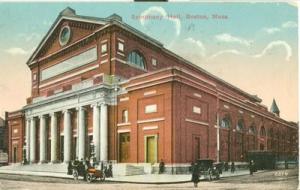 Symphony Hall, Boston, Mass early 1900s used Postcard
