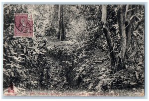 1913 Yen The Trenches Dug By Pirates In The Forest Tonkin Vietnam Postcard