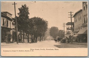 STONEHAM MA MAIN STREET ANTIQUE POSTCARD