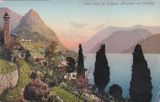 Switzerland Lugano Albogasio con Castello 1943