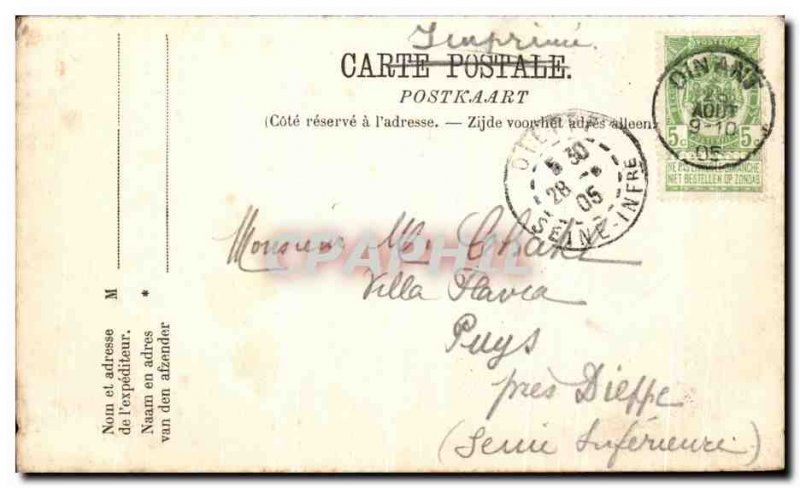 Old Postcard Dinant Panorama