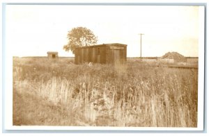 c1960's Oran Iowa IA Vintage Railroad Train Depot Station RPPC Photo Postcard