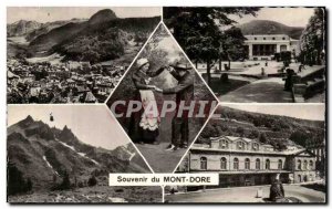 Postcard Modern Souvenir Du Mont Dore La Bourree Folklore Costume Le Sancy