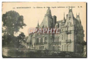 Old Postcard Montmorency Chateau Dino inner façade and Terrace