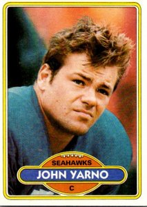 1980 Topps Football Card John Yarno C Seattle Seahawks sun0472