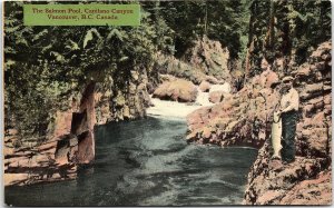 c1910 VANCOUVER B.C. CANADA SALMON POOL CAPILANO CANYON POSTCARD 43-33