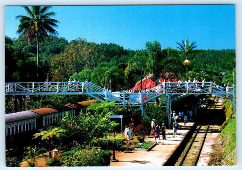 KURANDA RAILWAY STATION, Queensland Australia ~ Garden TRAIN 4x6 Postcard