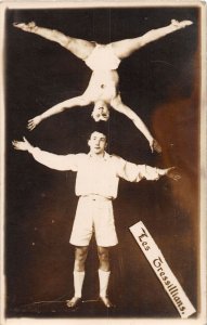 J72/ Entertainers RPPC Postcard c1920s England Acrobats Les Tressillians 182