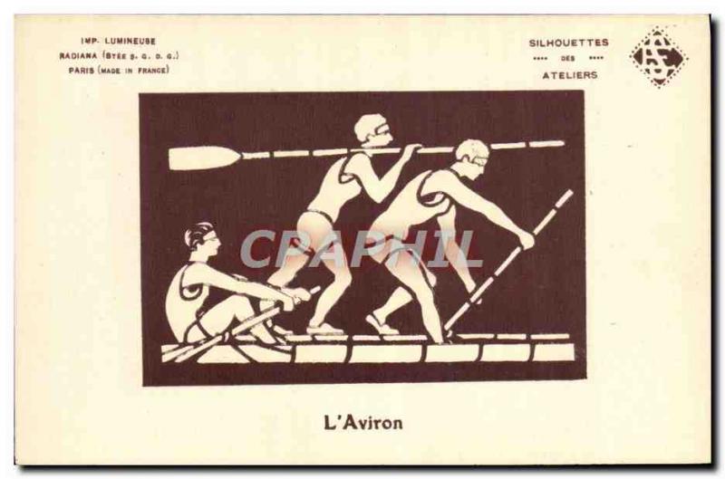 Old Postcard Rowing