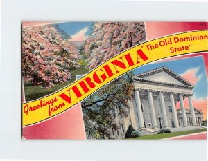 Postcard The Old Dominion State, Greetings from Virginia