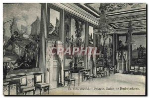 Postcard Old El Escorial Salon Embajadores Palacio