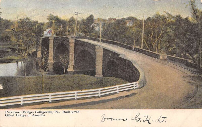 Collegeville Pennsylvania Perkiomen Bridge Vintage Postcard AA82694