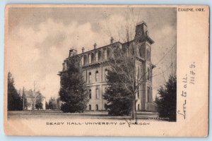 1906 Eugene Oregon Vintage Postcard Deady Hall University Exterior View Building